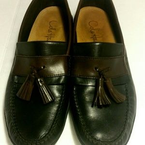 EUC Men's slip on 2 tone loafer w/tassels (#644)
